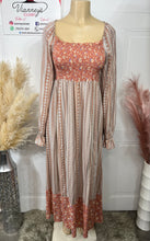 Load image into Gallery viewer, Grecia Multicolor Long Dress with Long Sleeve