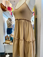 Load image into Gallery viewer, Kendra Camel or Black Flowy Short Dress