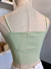Load image into Gallery viewer, Kendall Sage or Blue Ribbed Spaghetti Strap Top