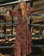 Load image into Gallery viewer, Shiloh Vintage Rose Lurex Tiered Maxi Dress