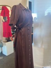 Load image into Gallery viewer, Chantell Olive or Chocolate Midi Shirt Dress