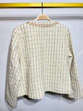 Load image into Gallery viewer, Yvette White/Gold 4 Pocket Knit Jacket