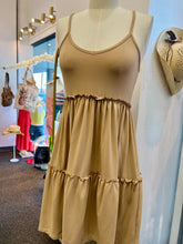 Load image into Gallery viewer, Kendra Camel or Black Flowy Short Dress