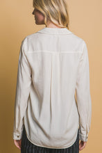Load image into Gallery viewer, Karine Natural or Baby Pink Long Sleeve Tencel Button Down Top