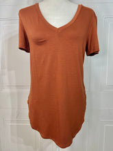 Load image into Gallery viewer, Francis Burgundy, Taupe, Black, or Rust Simple Short Sleeve Tops