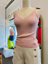 Load image into Gallery viewer, Larissa White or Pink Spaghetti Strap Knit Top