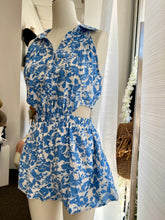 Load image into Gallery viewer, Aubrielle Light Blue Buttoned up Romper.