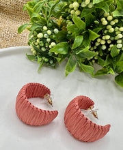 Load image into Gallery viewer, Carolina White or Salmon Straw Earrings