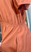 Load image into Gallery viewer, Janice Rust Flowy Maxi Dress Sided Pockets