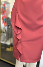 Load image into Gallery viewer, Clearance* Bianca Mauve Round neck front slit Midi dress