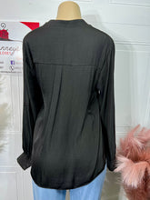 Load image into Gallery viewer, Lucianna Charcoal 2 button long sleeve top