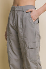 Load image into Gallery viewer, Laura Olive, Light Gray or Black Parachute Pants