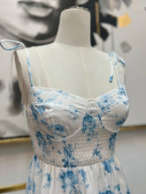 Load image into Gallery viewer, Michelle Flowy Floral Shoulder tie Strap Maxi Dress