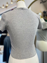 Load image into Gallery viewer, Janessa Black or Heather Grey Round Neck Tee