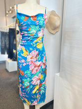 Load image into Gallery viewer, Lucianna Pink/Multicolor Blue Mullti or Mint Multi Spaghetti Strap Midi Dress