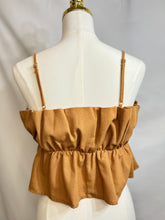 Load image into Gallery viewer, Lola Light Rust or Navy Ruffled Spaghetti Strap Cami Top