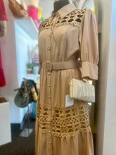 Load image into Gallery viewer, Camila Crotchet Belted Maxi Dress