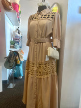 Load image into Gallery viewer, Camila Crotchet Belted Maxi Dress