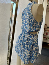 Load image into Gallery viewer, Aubrielle Light Blue Buttoned up Romper.