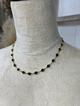 Load image into Gallery viewer, Lisa Green, Blue on Black Circles Necklace