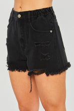 Load image into Gallery viewer, Devonna Distressed Denim Elastic Waist Band Shorts