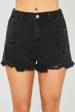 Load image into Gallery viewer, Devonna Distressed Denim Elastic Waist Band Shorts