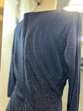 Load image into Gallery viewer, Kassandra Black or Navy Shimmery Long Sleeve Dress