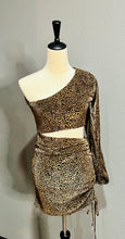 Load image into Gallery viewer, Gianna Gold Shimmer Cut Out Stretchy Dress