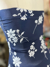 Load image into Gallery viewer, Zina Ivory or Navy Floral Lined Tube Dress
