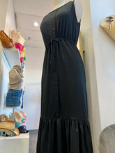 Load image into Gallery viewer, Abbie Black Maxi Button Up Dress
