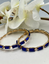 Load image into Gallery viewer, Jules Faux Clear Swarovski Hoops
