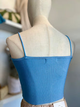 Load image into Gallery viewer, Kendall Sage or Blue Ribbed Spaghetti Strap Top