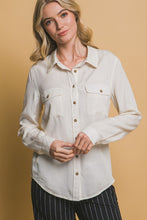 Load image into Gallery viewer, Karine Natural or Baby Pink Long Sleeve Tencel Button Down Top