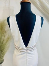 Load image into Gallery viewer, Genesis Delightfully Festive White Sequin Sleeveless Mini Dress