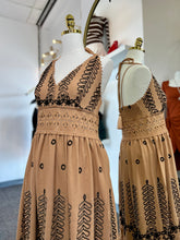 Load image into Gallery viewer, Esperanza Maxi Mustard Dress Open Back