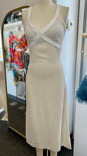 Load image into Gallery viewer, Giselle Natural V Neck Crossover Linen Dress