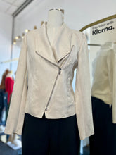 Load image into Gallery viewer, Nicole Natural Suede Stretchy Moto Jacket