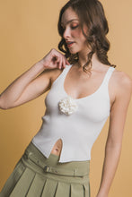 Load image into Gallery viewer, Gina Black or White Rose Crop Top