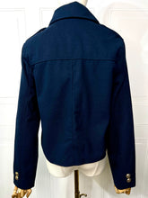 Load image into Gallery viewer, Sadie Navy Gold Button Detail Jacket