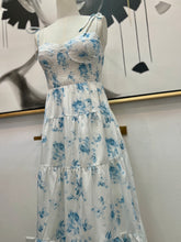 Load image into Gallery viewer, Michelle Flowy Floral Shoulder tie Strap Maxi Dress