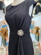 Load image into Gallery viewer, Priscilla Black Shimmer Sleeveless Long Dress