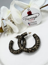 Load image into Gallery viewer, Lisa Black and Gold or Black and Silver Earrings