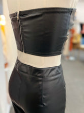 Load image into Gallery viewer, Bettany Black PU Leather 2 Piece Pant Set