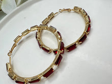 Load image into Gallery viewer, Jules Faux Clear Swarovski Hoops