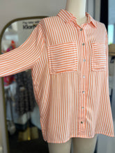 Load image into Gallery viewer, Martina Green Apple or Mandarin Long Sleeve Lined Blouse