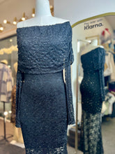 Load image into Gallery viewer, Miriam Off The Shoulder Long Sleeve Flowered Rhinestone Dress