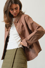 Load image into Gallery viewer, Jenna Brushed Twill Trucker Jacket