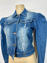Load image into Gallery viewer, Elaine Semi-Distressed Denim Jacket