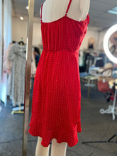 Load image into Gallery viewer, Victoria Red Ivory Polka Dot Wrap Short Dress