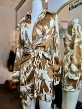 Load image into Gallery viewer, Carol Satin Long Sleeve V-Neck Front Tie Mini Dress